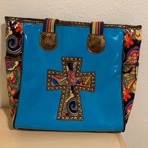 Western Studded Cross Tote